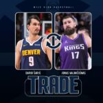 Dario Šarić ir Jonas Valančiūnas / NBA nuotr.