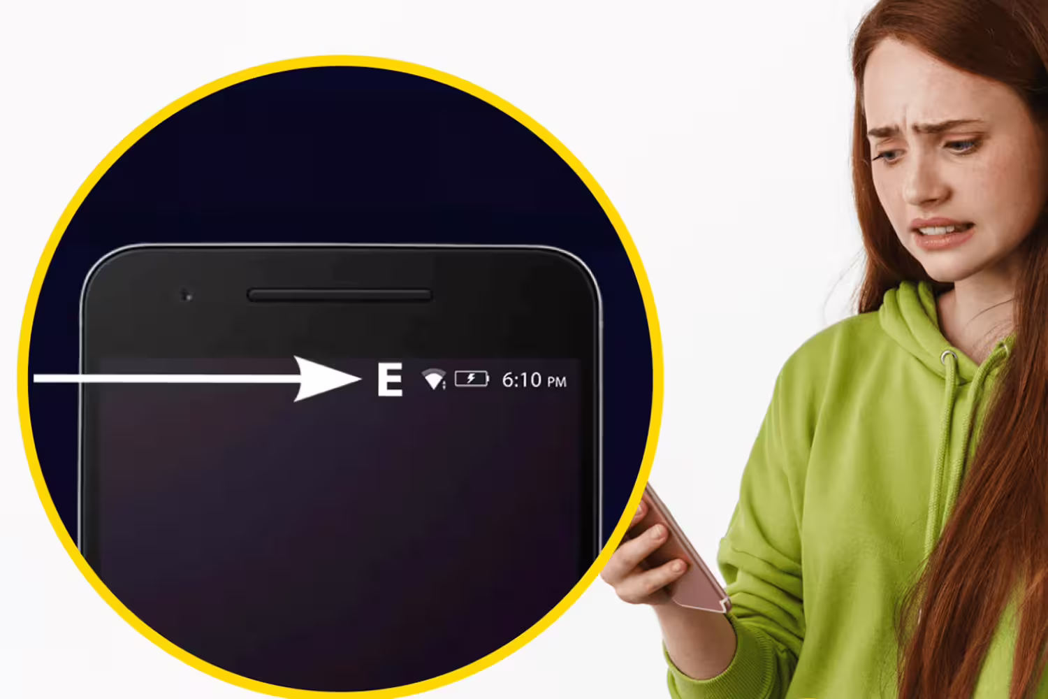 Ką reiškia raidė E telefone
