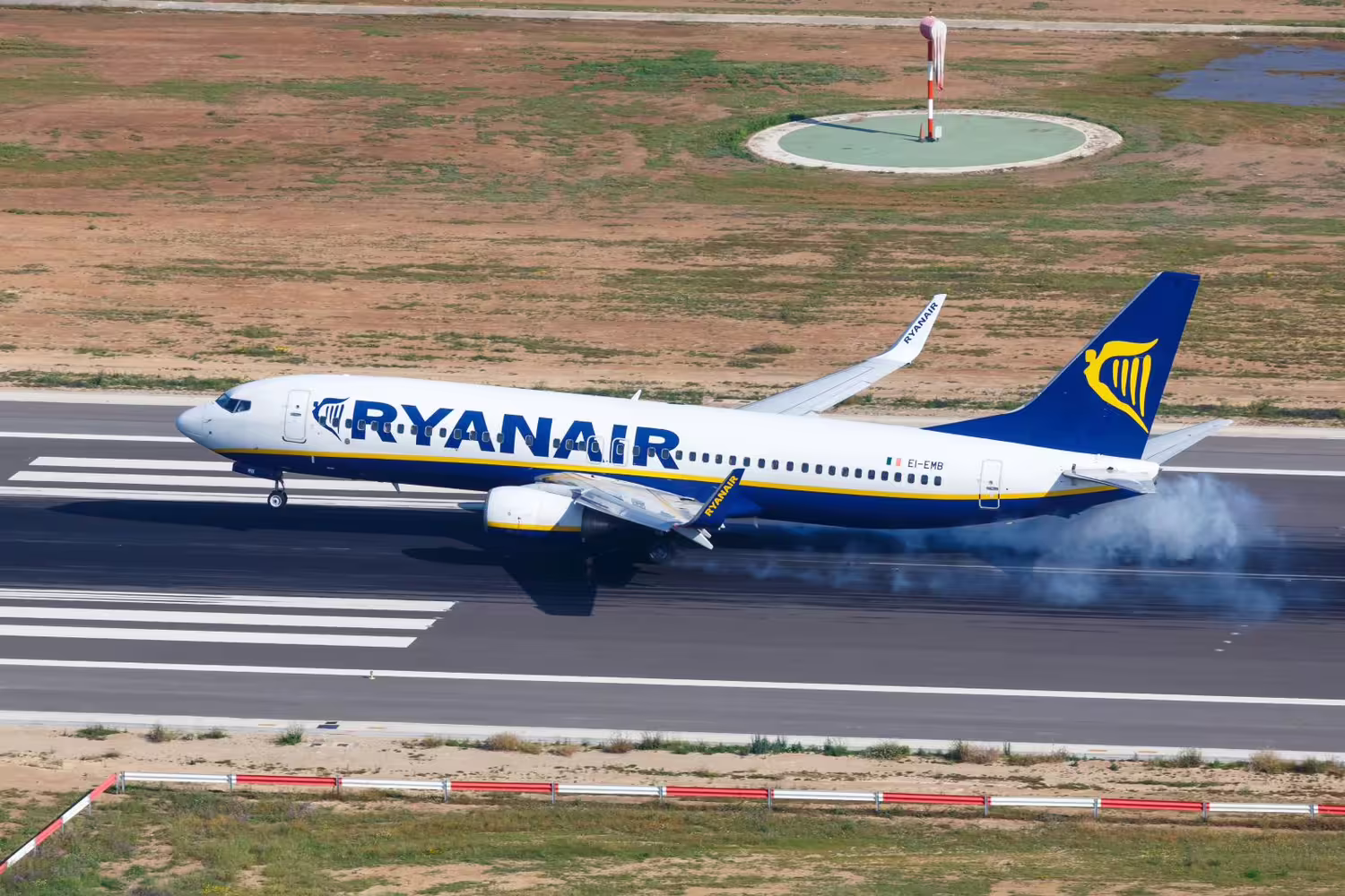 Ryanair lėktuvas leidžiasi take / Markus Mainka / Shutterstock.com
