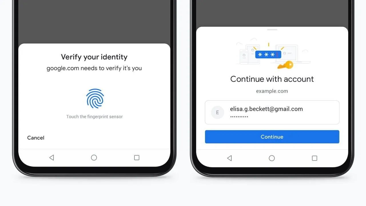 Google biometrinė apsauga