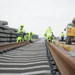 Rail Baltica bėgių klojimas