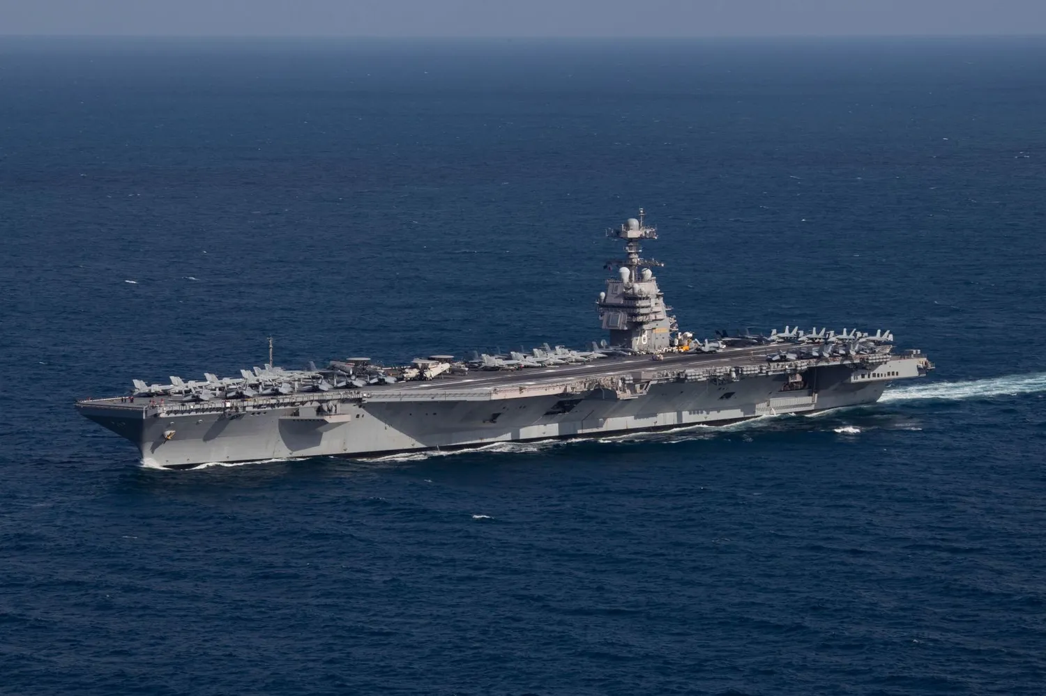 USS Gerald R. Ford / https://commons.wikimedia.org/wiki/File:USS_Gerald_R._Ford_(CVN-78)_underway_in_the_Atlantic_Ocean_on_9_October_2022_(221009-N-TL968-1248).JPG