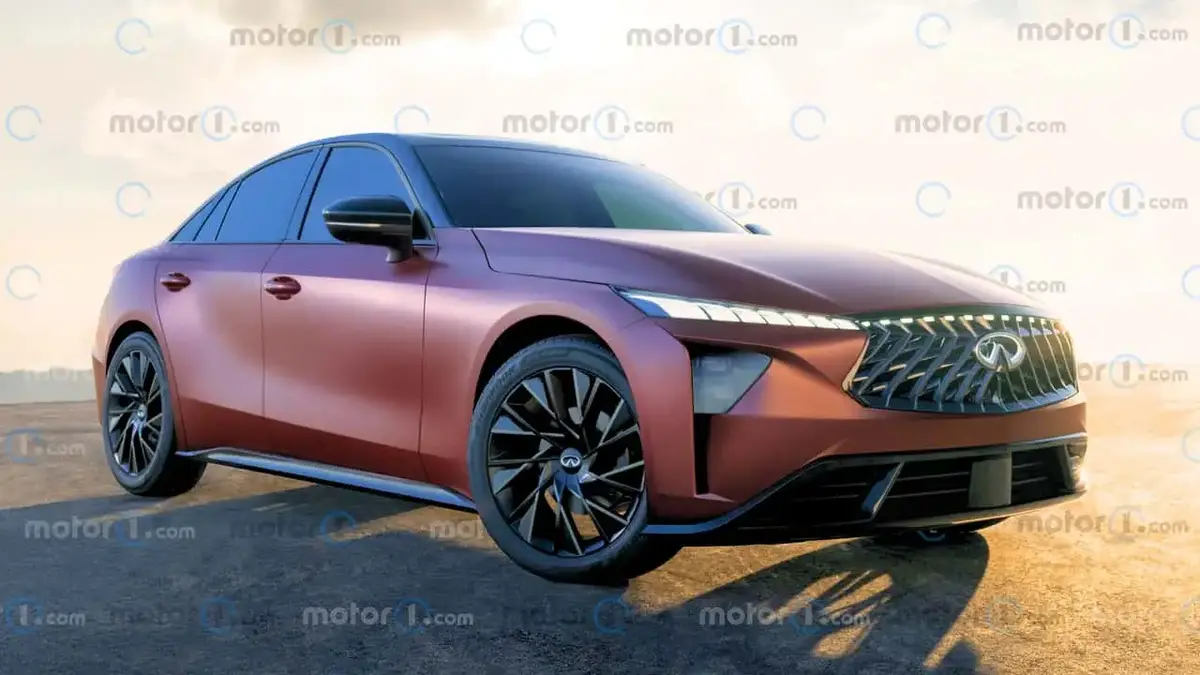 infiniti manual sports sedan rendering by motor1