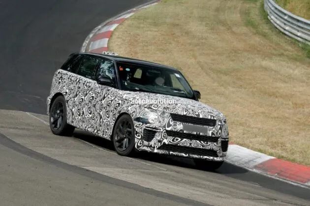 spy photos 2027 range rover sport facelift drops some camo to reveal production ready front end 3 630x420 1