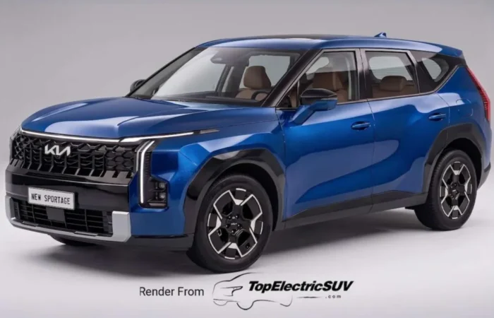 Next gen Kia Sportage NQ6 rendering blue