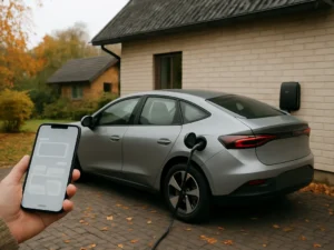 15 kWh elektromobilio įkrovimą perkėliau į pigesnes valandas: mano pavyzdyje per mėnesį lieka 11 €