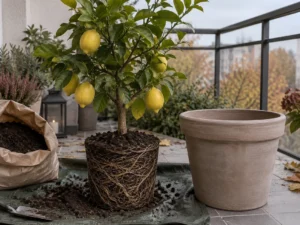 2–3 cm platesnį vazoną parenku citrinmedžiui: po persodinimo skaičiuoju, kiek dienų džiūsta žemė