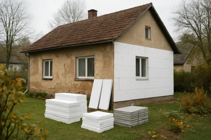 50 m² fasado šiltinimo sąmatas sutikrinau su APVA kvietimu: 4 000–7 000 € darbai paramos dar negarantuoja