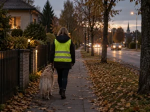 Grįždama sutemus savaitę dėviu 5–15 € šviesą atspindinčią liemenę: užrašai parodo, kur jaučiuosi saugiau