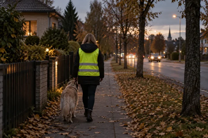 Grįždama sutemus savaitę dėviu 5–15 € šviesą atspindinčią liemenę: užrašai parodo, kur jaučiuosi saugiau