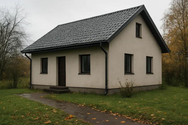 Per 2 valandas išvaliau 24 m latakų ir lietvamzdžių: po lietaus vanduo nebetekėjo per fasadą