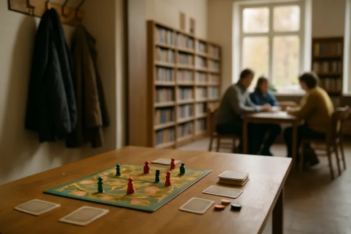 Pirmą šalčio savaitę bibliotekos kalendoriuje randu nemokamą žaidimų popietę: užrašai parodo, ar pokalbiai keičia nuotaiką
