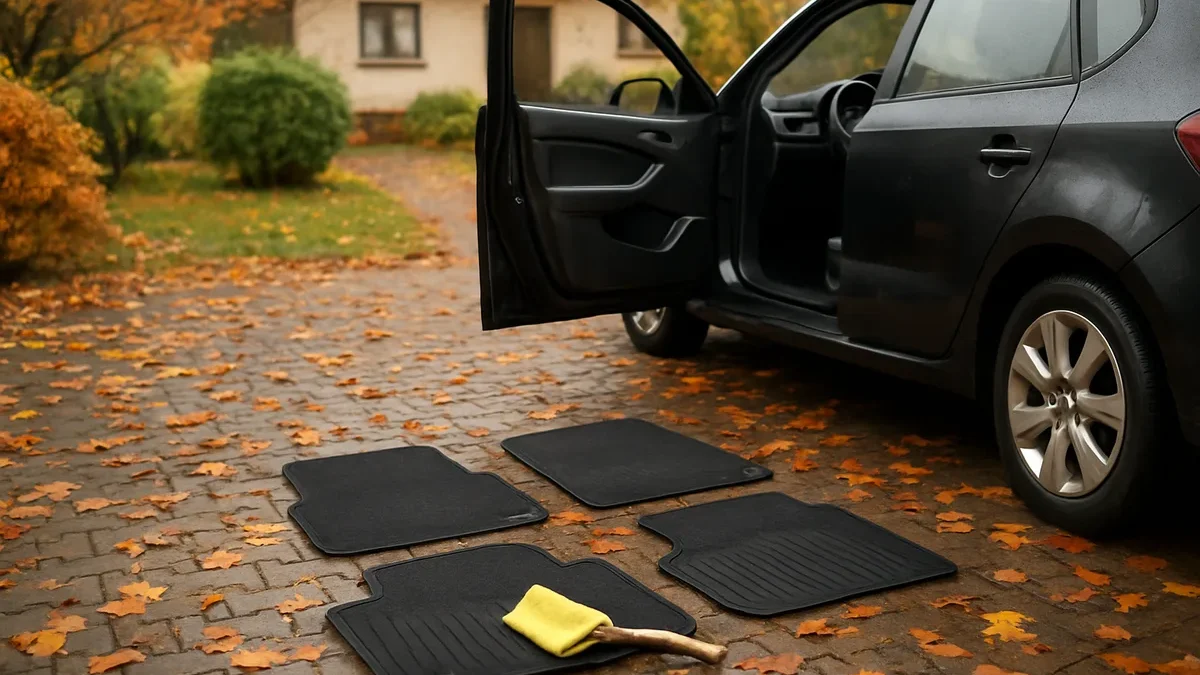 4 automobilio kilimėlius spalį išplaunu ir išdžiovinu saloną: rytais langai rasoja gerokai mažiau