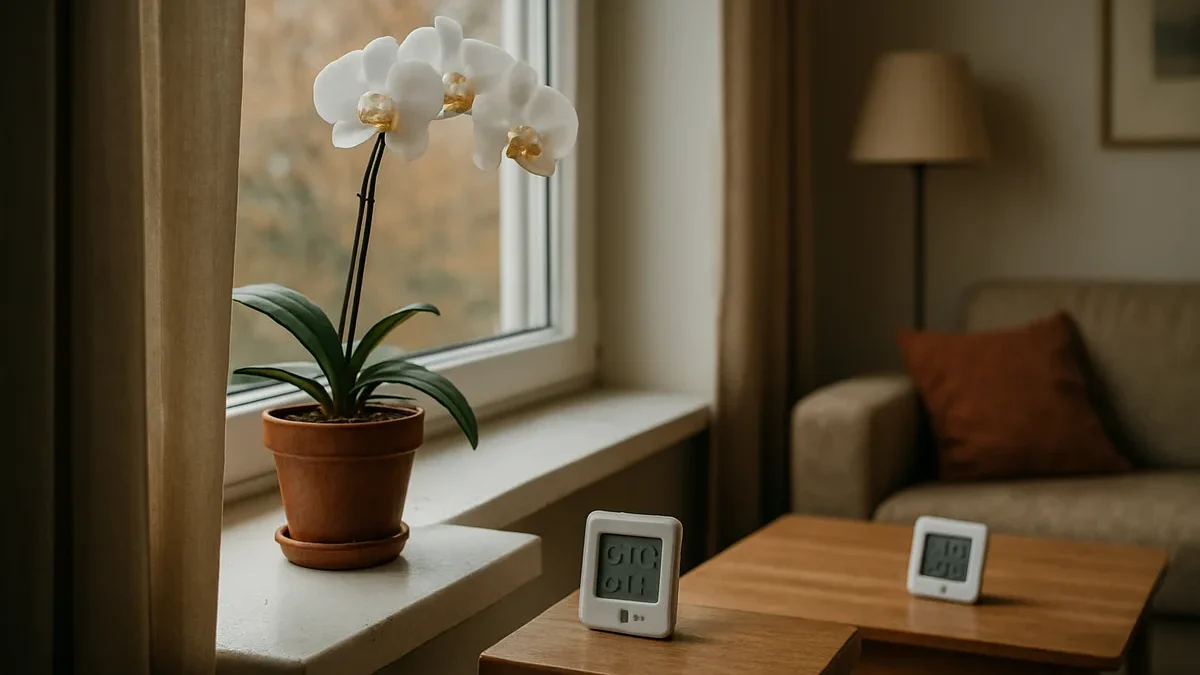 Už 24 € įsigijau du min.–maks. termometrus: savaitę lyginau orchidėjos palangę ir radau 2,4 °C skirtumą