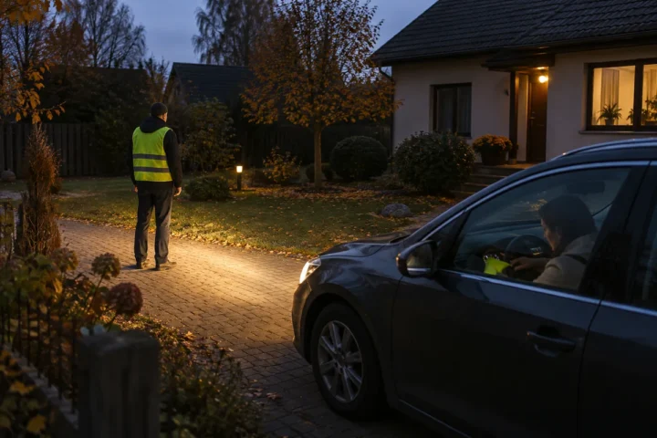 Už 3–10 € pirktą liemenę laikau salone: su pagalbininku patikrinu, ar ją rasiu ir ar matyti žibintuose