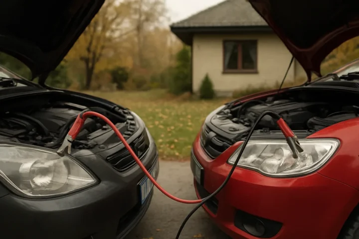 Užvedimo laidus už 20–40 € išbandau tarp abiejų šeimos automobilių: 3 metrai ne visada pasiekia